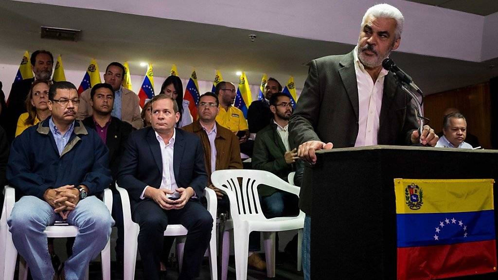 «Show der Regierung»: Das Oppositionsbündnis MUD in Venezuela will die bevorstehende Präsidentenwahl im April boykottieren.