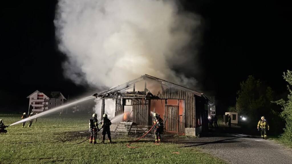 Das Vereinshaus wurde beim Brand vollständig zerstört.
