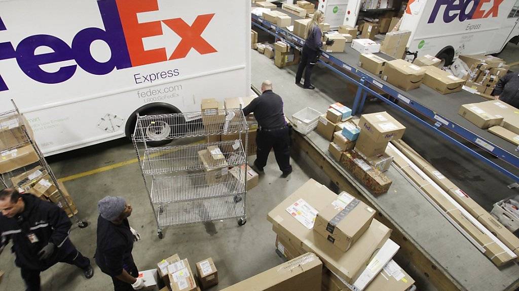 FedEx-Sortieranlage in New York: Der US-Paketdienst konnte im ersten Quartal Umsatz und Gewinn steigern.