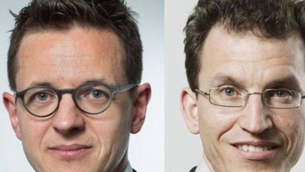Bilden künftig das neue Duo an der Spitze des «SonntagsBlicks»: Christian Dorer (links) und Philipp Mäder.