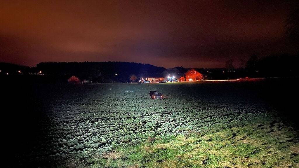 Nachdem der Autolenker von der Strasse abkam, fuhr er noch um die 150 Meter in ein Rapsfeld.