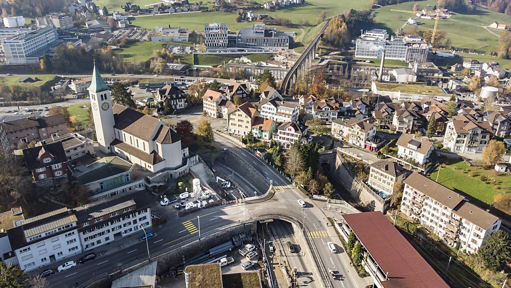 Die neue Bahnhofskreuzung in Herisau ist einer der Schwerpunkte des Strassenbauprogramms 2023 bis 2026 von Appenzell Ausserrhoden.