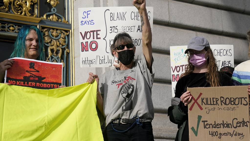 In San Francisco kam es zu Protesten gegen die Einführung von Killerrobotern.