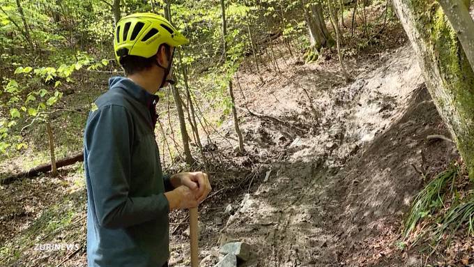 Biketrail am Uetliberg wegen Reparaturbedarf schon wieder gesperrt