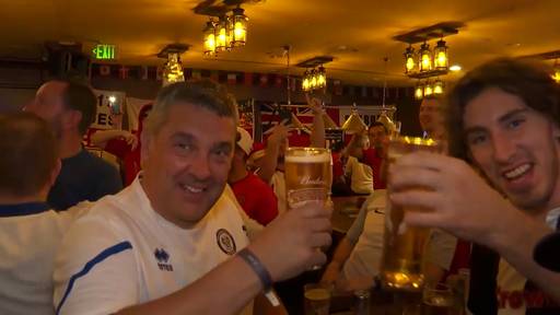 Die Schweizer Nati ist hochmotiviert – bei den englischen Fans fliesst das Bier