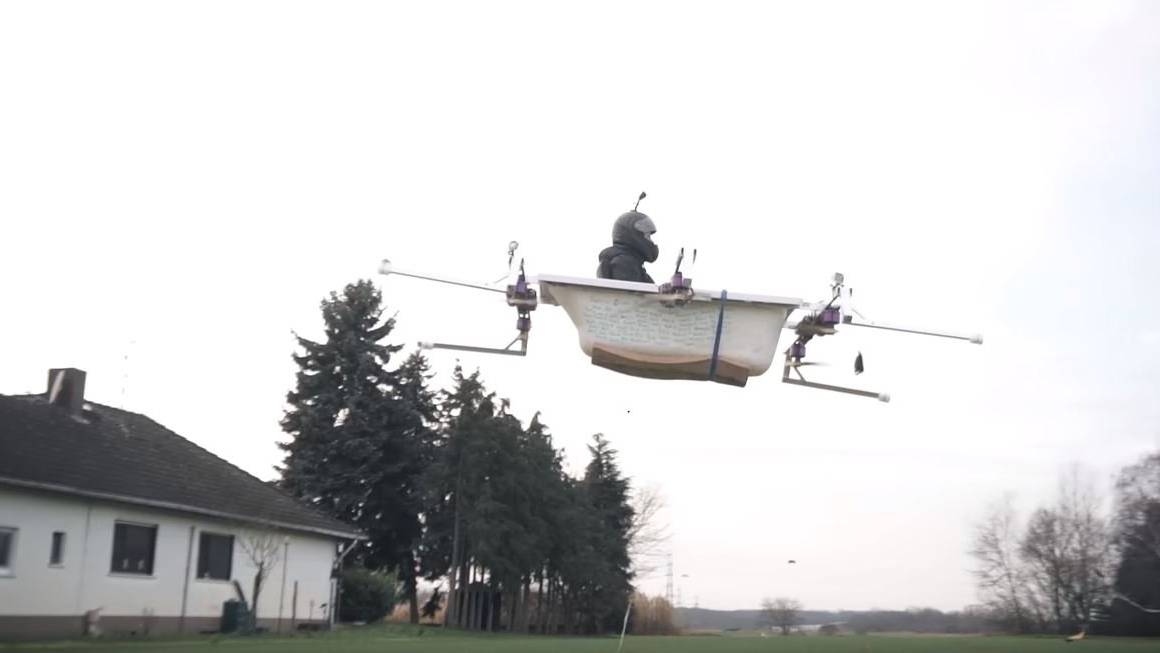 Das Transportmittel der Zukunft: Eine Badewannen-Drohne für Menschen.