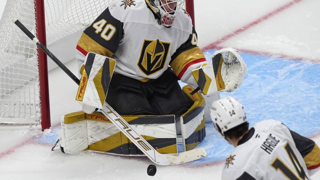 Akira Schmid von den Vegas Golden Knights ist derzeit der einzige Schweizer Goalie in der NHL