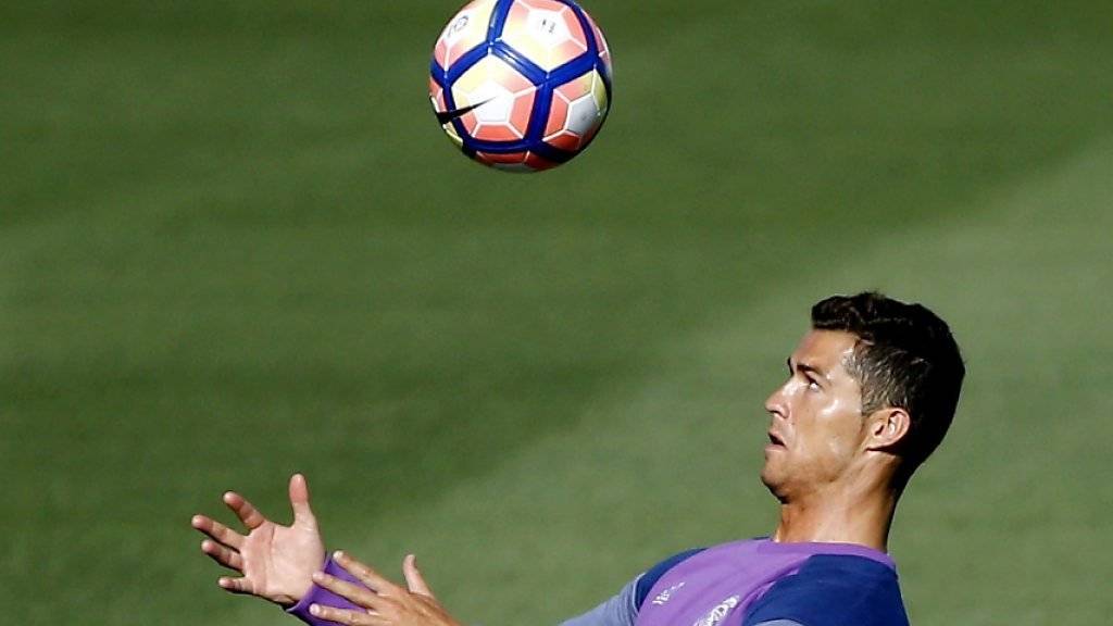 Cristiano Ronaldo in seinem ersten Training nach der Knieverletzung