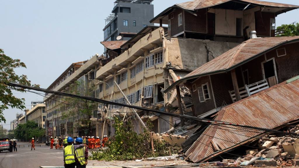 Das verheerende Erdbeben in Myanmar jährt sich am 28. März. (Archivbild)