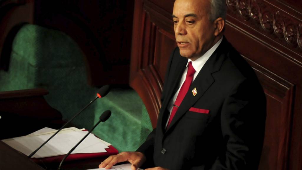 Am Parlament gescheitert: der designierte Ministerpräsident Habib Jemli vor den Abgeordneten in Tunis.