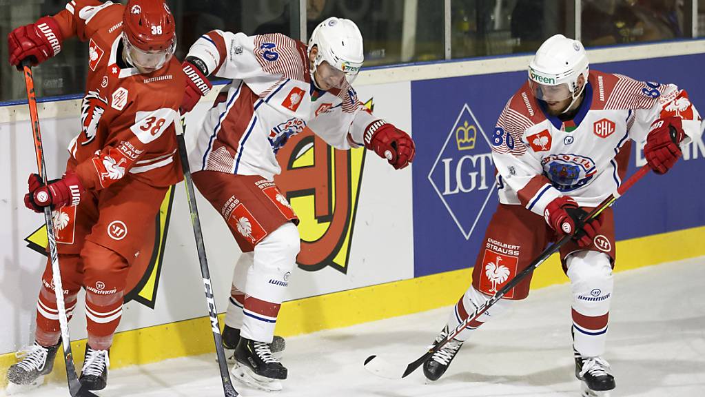Junost Minsk im September 2019 im Spiel gegen den Lausanne HC.