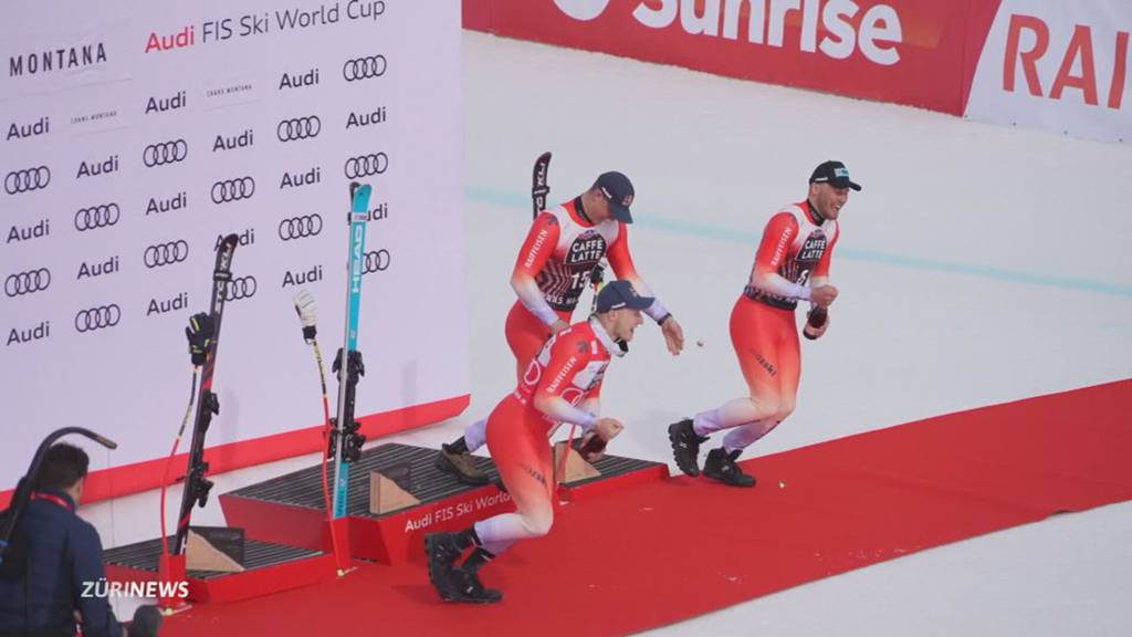 Herrenabfahrt: Schweizer Dreifachsieg in Crans-Montana
