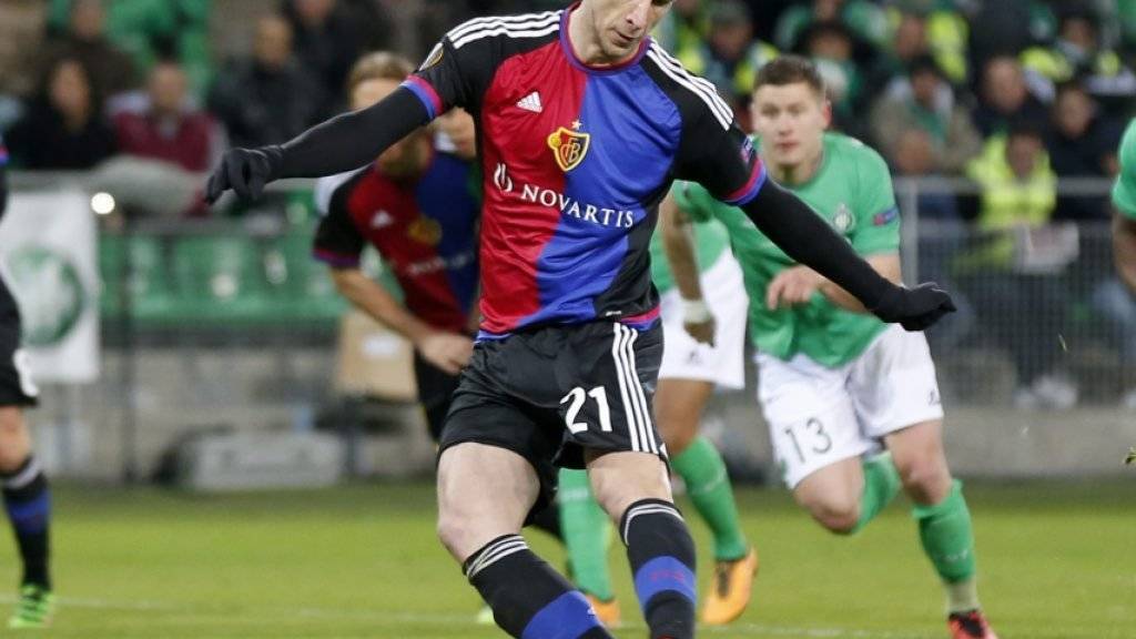Marc Janko erzielte für den FCB in Saint-Etienne den zwischenzeitlichen Ausgleich zum 2:2