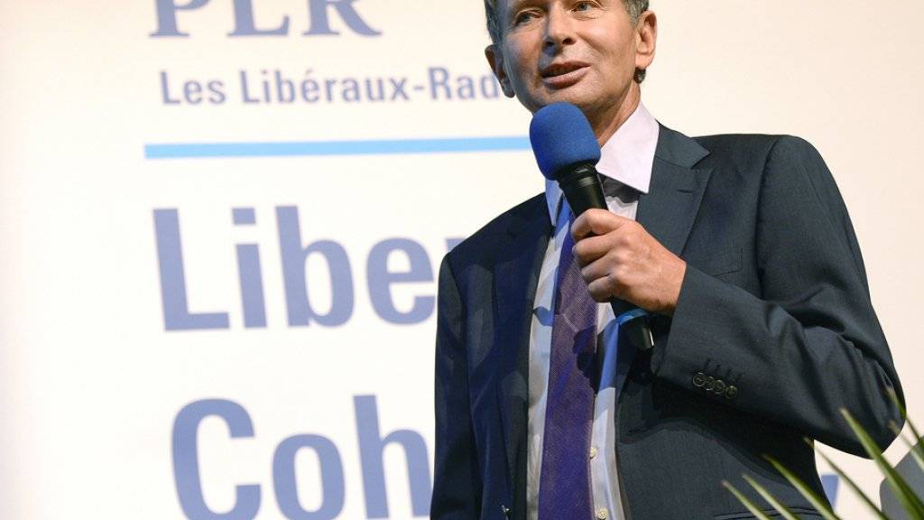 Für FDP-Parteipräsident Philipp Müller ist es das zweitletzte Mal, dass er eine Delegiertenversammlung eröffnen kann. (Archivbild)