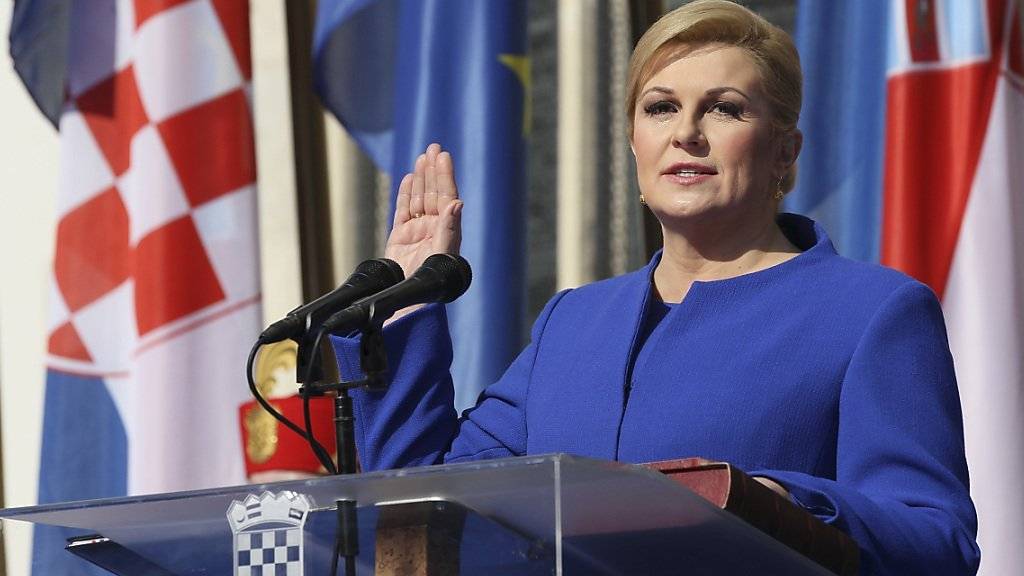 Kroatiens Präsidentin Kolinda Grabar-Kitarovic entscheidet über die Regierungsbildung (Archiv)