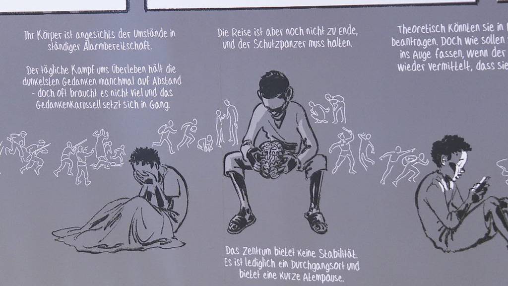 Künstlerin gibt Arbeit von Ärzte ohne Grenzen bei Flüchtlingen aus dem Sudan in Comics wieder