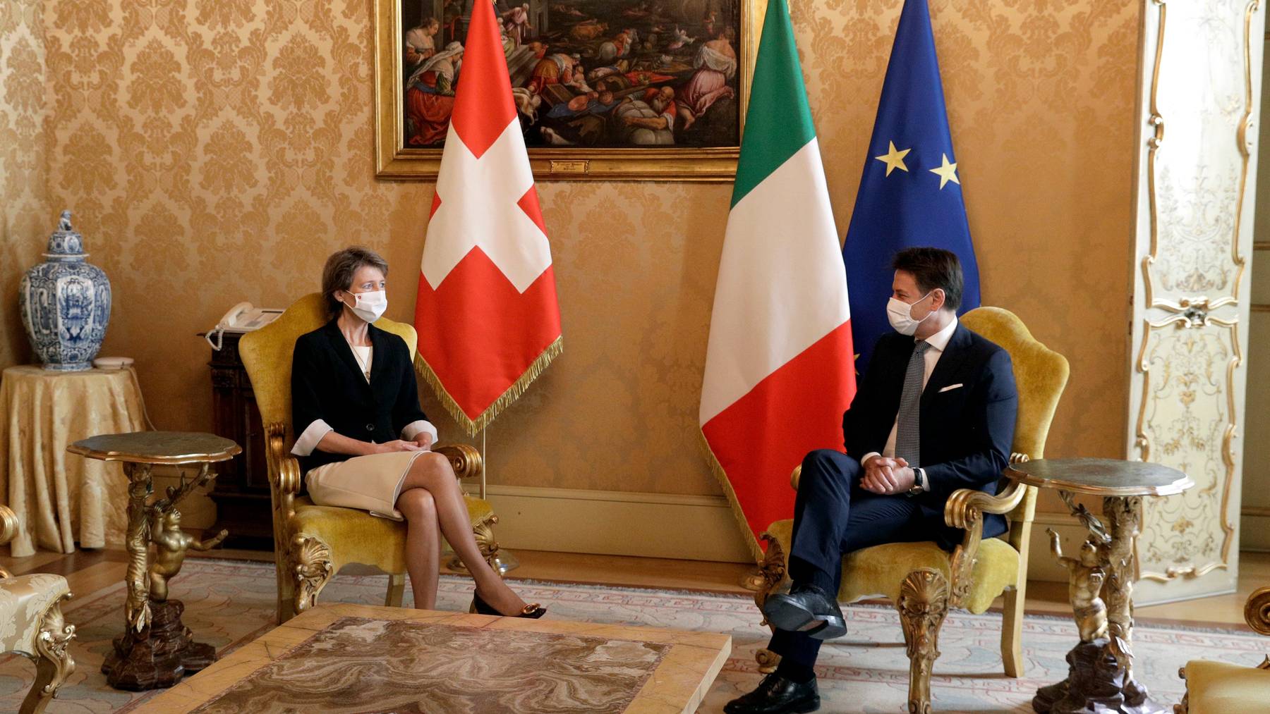 Simonetta Sommaruga traf am Dienstag unter anderem den italienischen Regierungschef Giuseppe Conte in Rom.
