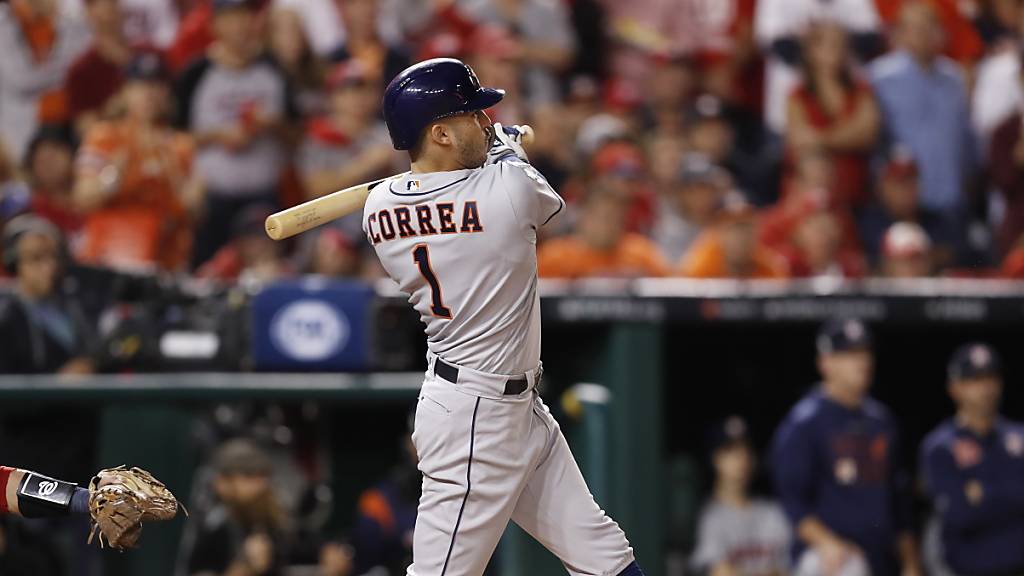 Den Houston Astros mit Carlos Correa fehlt nur noch ein Sieg zum Gewinn der World Series