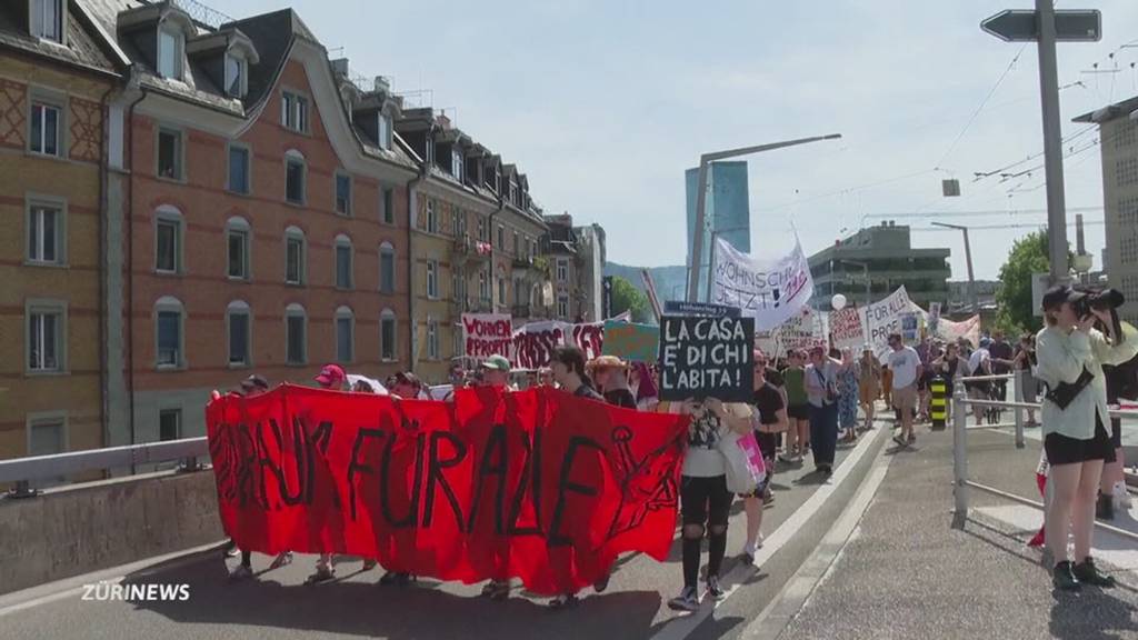 Wohndemo in Zürich: Gegen eine «Stadt der Reichen»