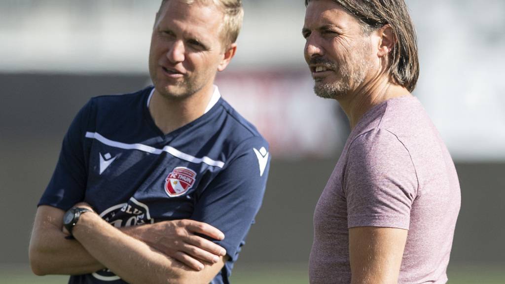 Trainer Marc Schneider (links) und Sportchef Andres Gerber, der designierte Präsident: Der FC Thun soll sich nach dem Abstieg auffangen