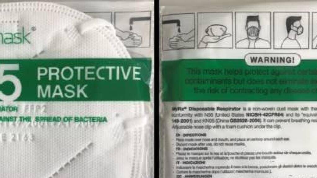 Rückruf wegen mangelnder Schutzwirkung: Atemschutzmaske N95/FFP2 der Marke «myfixmask»