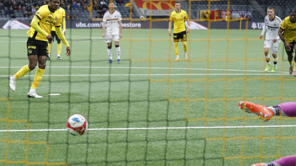 Mit diesem verwandelten Elfmeter rettete Chris Bedia den Young Boys gegen Servette einen Punkt