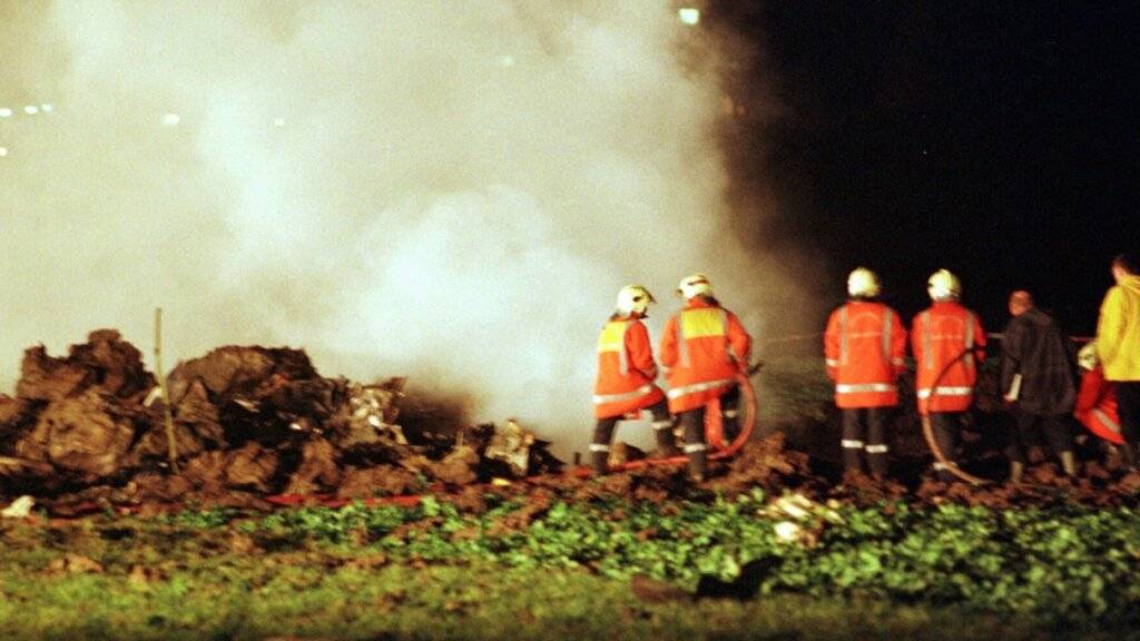 Die Absturzstelle in Nassenwil am 10. Januar 2000.