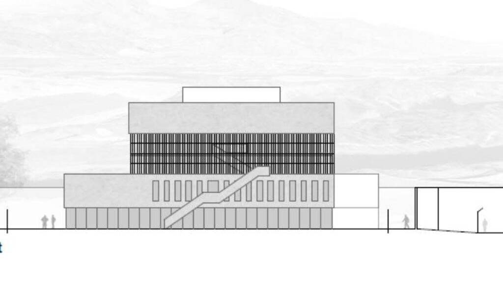 Das neue Solothurner Zentralgefängnis für 120 Millionen Franken soll 130 Haftplätze aufweisen und in Ortsbeton erstellt werden. (Visualisierung)