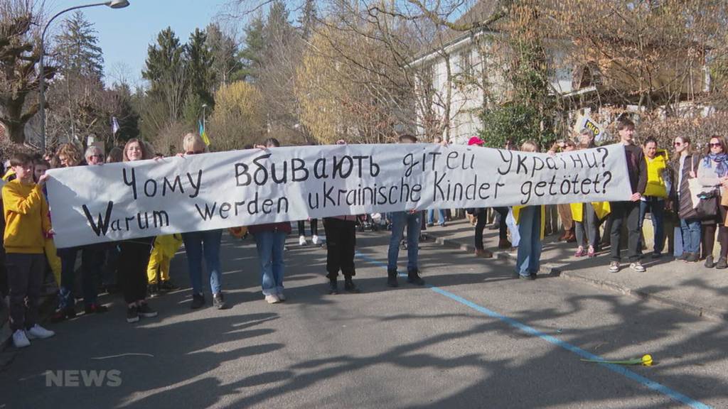 Putin an Ukraine-Protest mit Hitlerschnauz