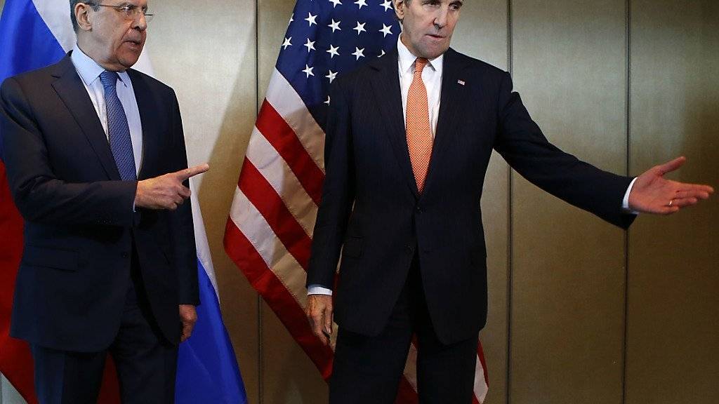 Russlands Aussenminister Lawrow (l) und sein US-Kollege Kerry (Archiv)