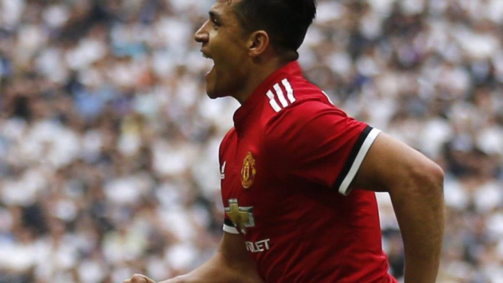 Glich für Manchester United im Cup-Halbfinal im Wembley gegen Tottenham zum 1:1 aus: Alexis Sanchez