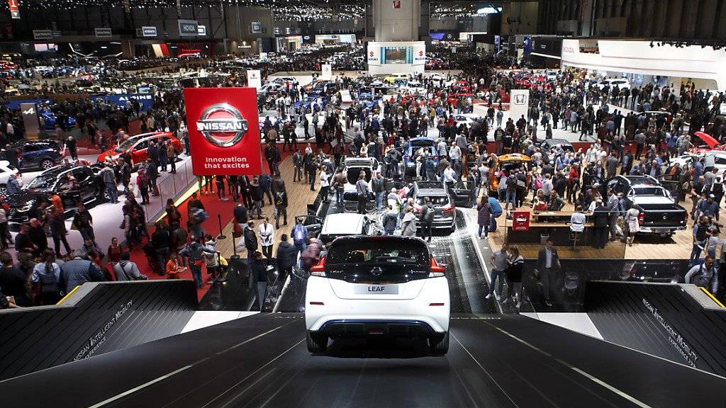 Der 89. Genfer Autosalon muss kurz vor seiner Eröffnung am 7. März die Absagen des südkoreanischen Herstellers Hyundai und der britischen Jaguar Land Rover hinnehmen. Dafür profitiert Nissan durch mehr Aussstellungsfläche. (Archiv)