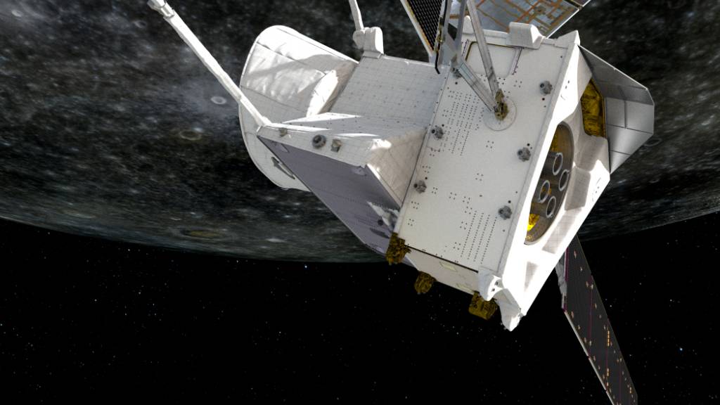 Die Merkursonde Bepicolombo ist seit acht Jahren unterwegs. (Symbolbild, künstlerische Darstellung)