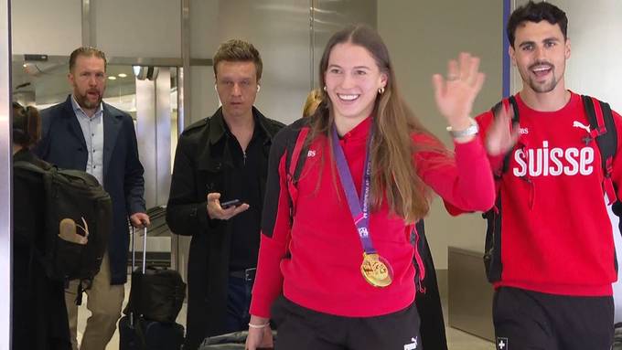 Europameisterin Angelica Moser wird unter Jubel in der Schweiz empfangen