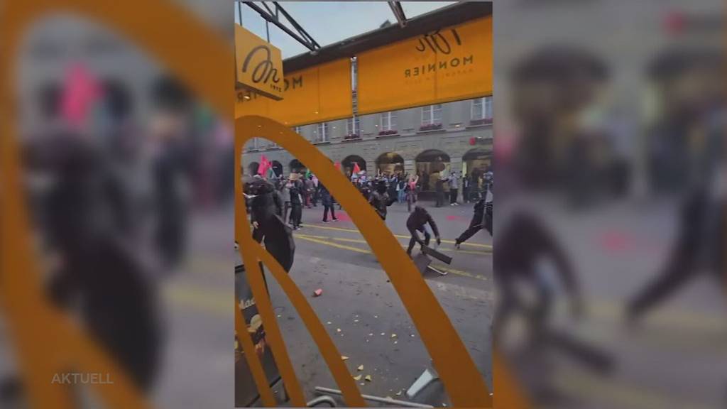 Bilanz der Krawalle in Bern: Verletzte Polizisten und grosse Schäden