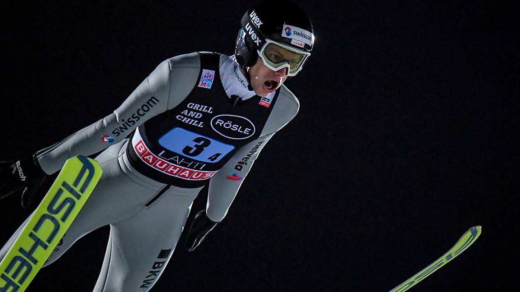 Gut durch die finnische Nacht gesprungen: Gregor Deschwanden führte die Schweiz im Team-Wettkampf in Lahti auf den 7. Platz.