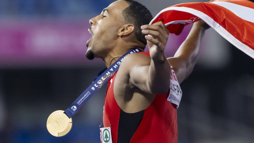 Jason Joseph schrieit die Freude heraus: Gold!