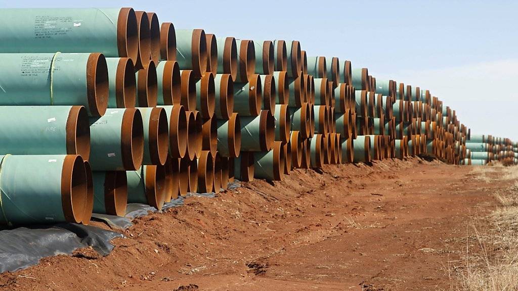 Alles bereit: Röhren für die geplante Keystone-XL-Öl-Pipeline von Kanada durch die USA. (Archivbild)