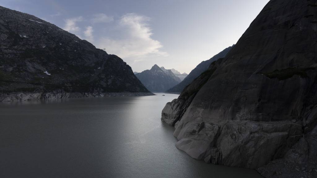 Im Berner Oberland tobt ein Streit um den Wasserkraft-Ausbau: Im Bild der Stausee der Staumauer Spitallamm der Kraftwerke Oberhasli (KWO). (Archivbild)