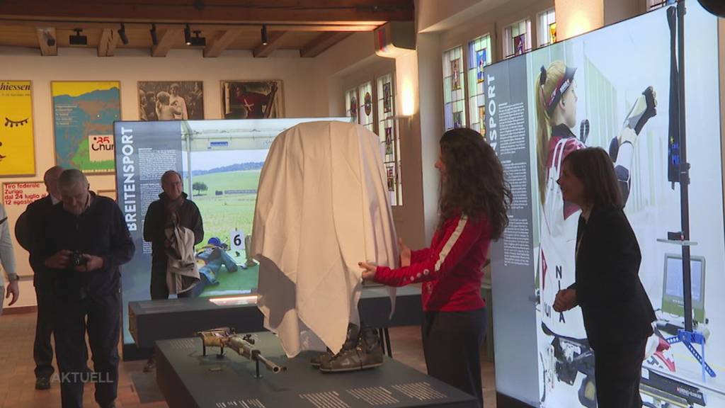 Goldschützin: Olympiadress von Chiara Leone im Museum ausgestellt