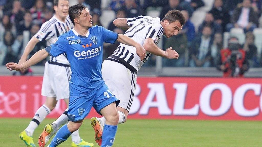Das Kopftor von Juventus-Stürmer Mario Mandzukic zum 1:0 gegen Empoli