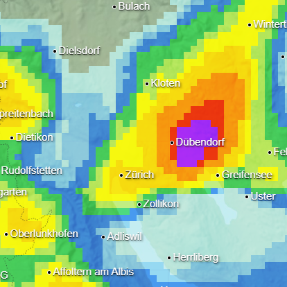 Heftige Gewitter ziehen über Zürich