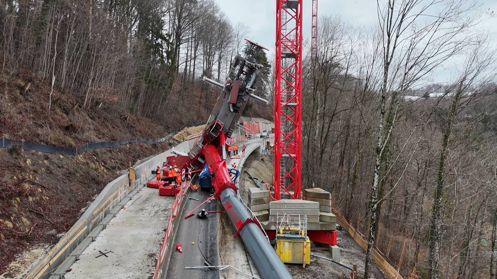Aus Führerkabine geschleudert: 60-Jähriger bei Kranunfall in Stallikon schwer verletzt