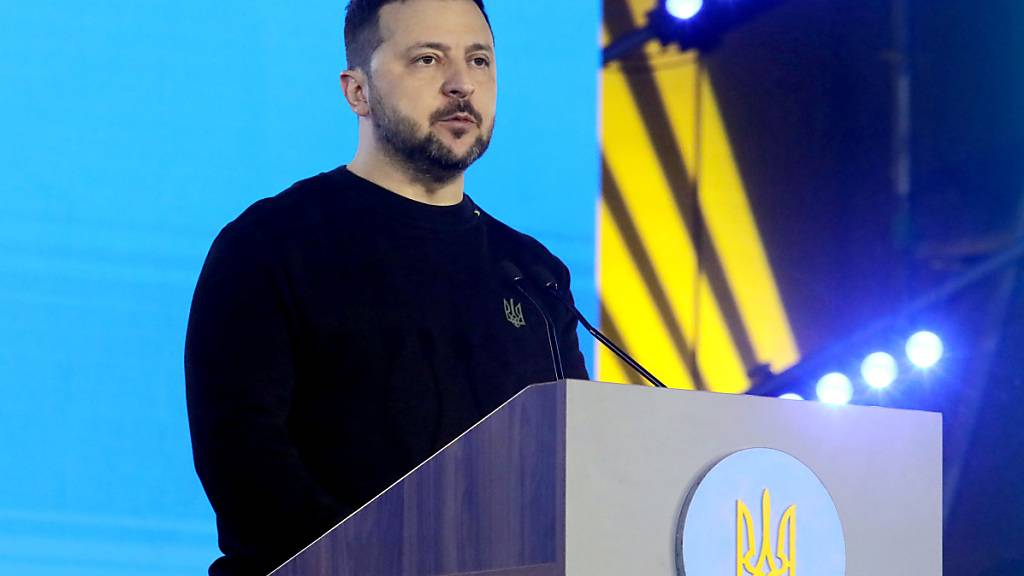 Wolodymyr Selenskyj hält eine Rede auf dem «Made in Ukraine Forum« in Kiew. Foto: --/Ukrinform/dpa