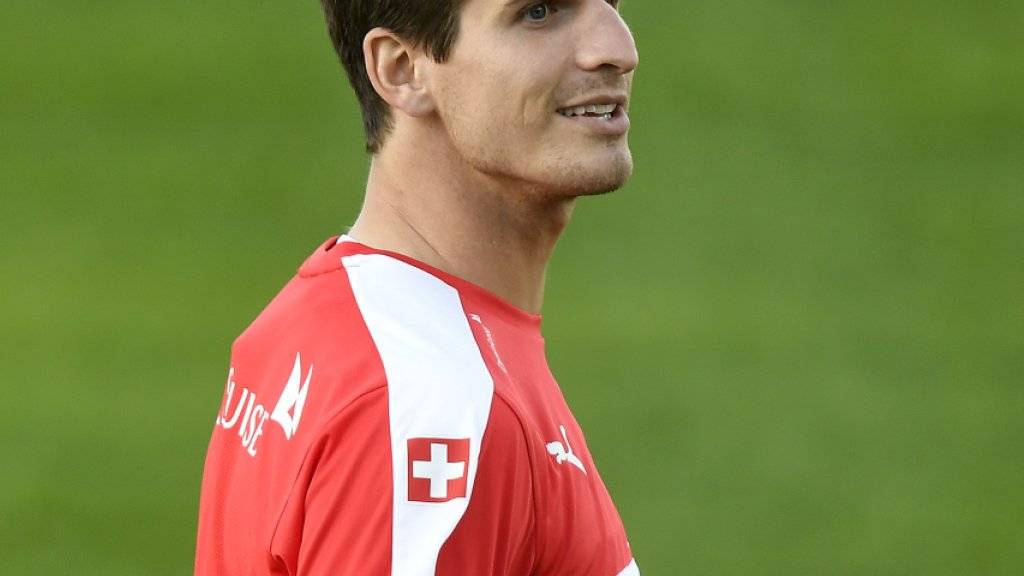 Timm Klose beim Training der Schweizer Nationalmannschaft in Freienbach