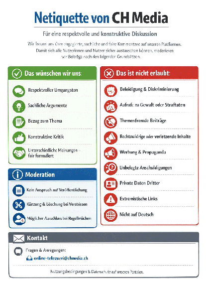 Netiquette von CH Media