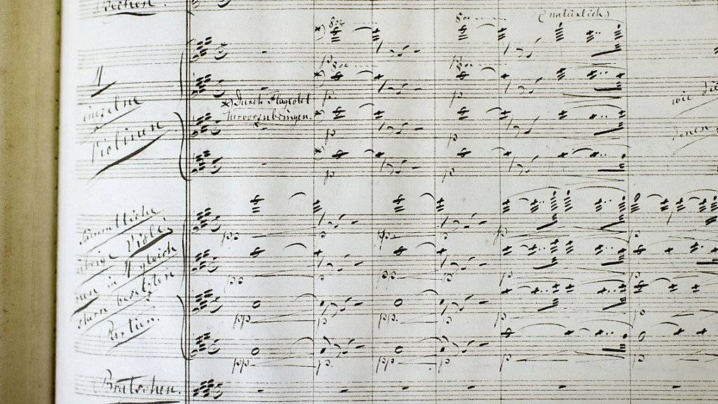 Partitur von Richard Wagners romantischer Oper Lohengrin aus dem Jahr 1853. (Archivbild)