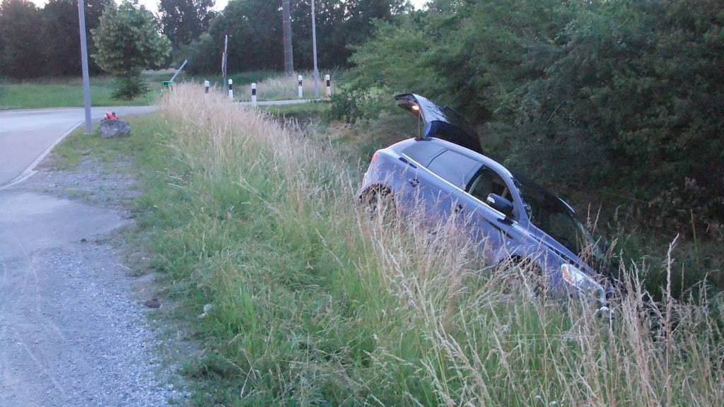 Das Auto blieb trotz Blaufahrt unversehrt.