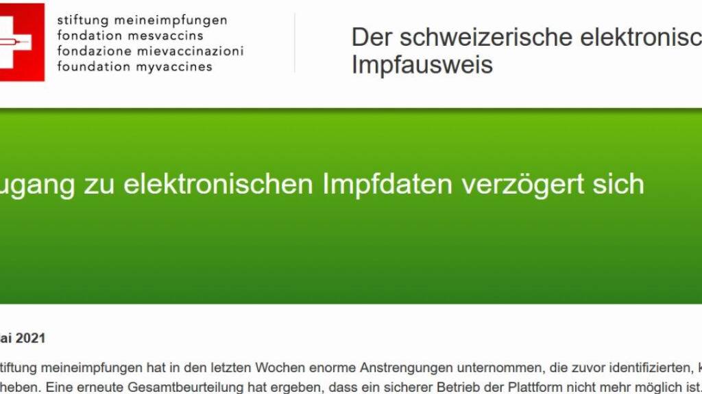 Stiftung meineimpfungen.ch wird eingestellt
