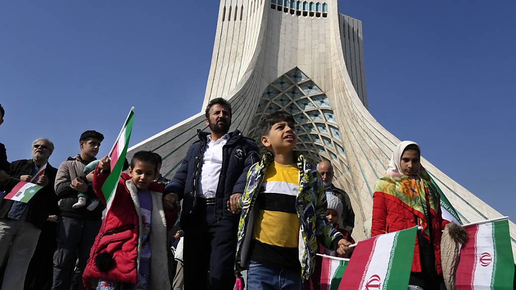 Iran feierte den 45. Jahrestag der Islamischen Revolution von 1979 inmitten der Spannungen im gesamten Nahen Osten. Foto: Vahid Salemi/AP